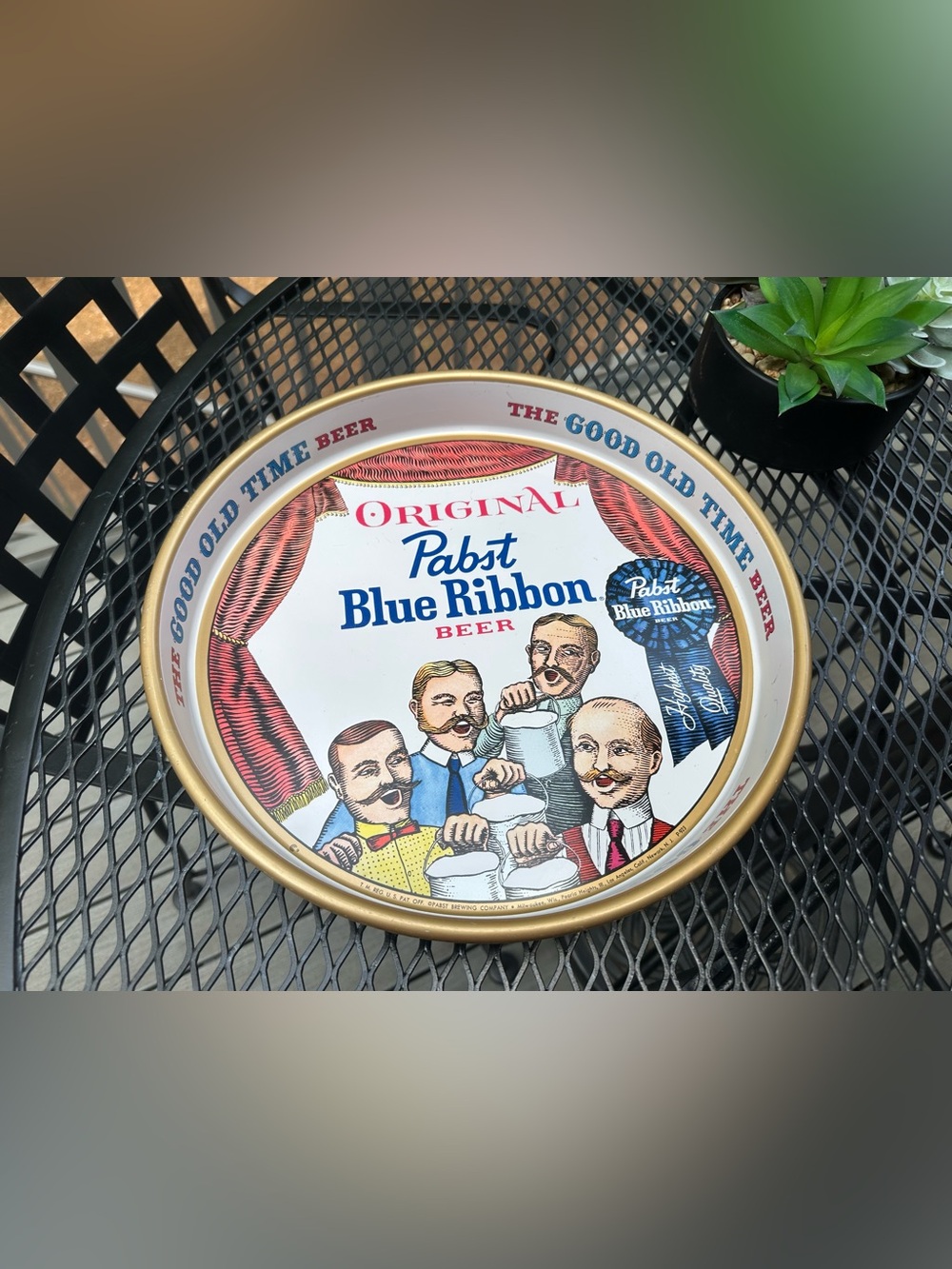 Vintage Pabst Blue Ribbon Serving Tray